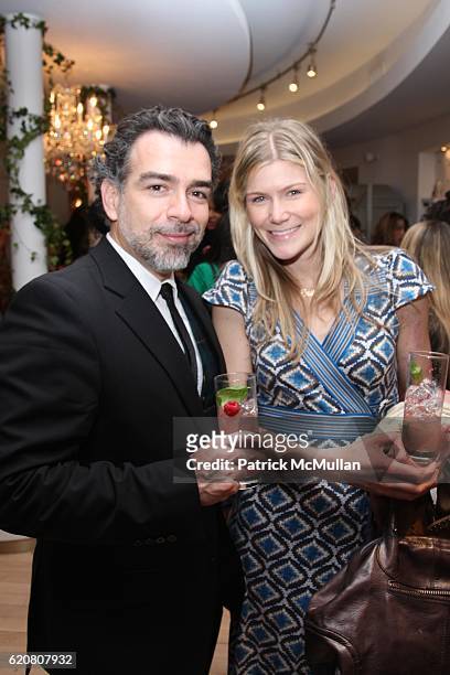 Frank Quesada and Rachel Duda attend TRACY REESE Secret Garden Party at Tracy Reese Boutique on March 27, 2008 in New York City.