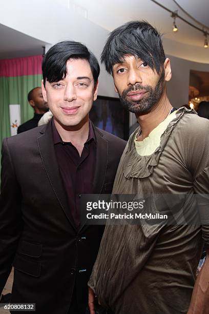 Malan Breton and Paul Alexander attend TRACY REESE Secret Garden Party at Tracy Reese Boutique on March 27, 2008 in New York City.