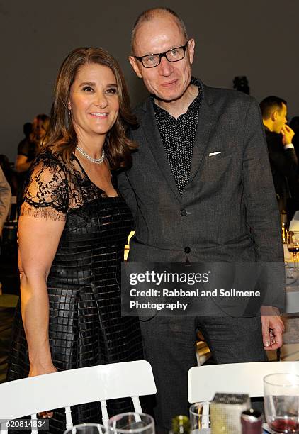 Honorees Melinda Gates and News Corp CEO Robert Thomson attend the WSJ Magazine 2016 Innovator Awards at Museum of Modern Art on November 2, 2016 in...