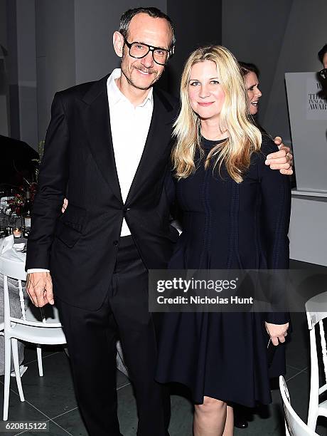 Photographer Terry Richardson and WSJ Magazine Editor In Chief Kristina O'Neill attends the WSJ Magazine 2016 Innovator Awards at Museum of Modern...