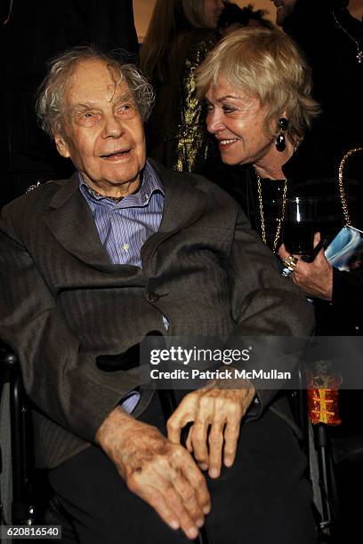 Merce Cunningham and Yanou Collart attend Private Viewing of "Merce My Way" By Mikhail Baryshnikov at 401 Projects on March 15, 2008 in New York City.