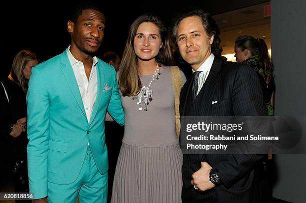 Jon Batiste, Lauren Bush Lauren, and David Lauren attend the WSJ Magazine 2016 Innovator Awards at Museum of Modern Art on November 2, 2016 in New...