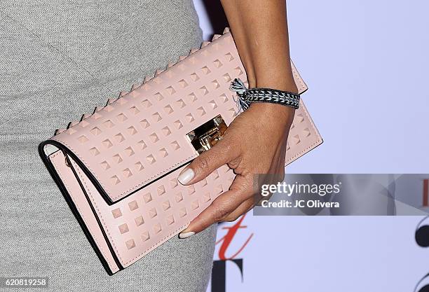 Actress Carla Ortiz, accessory detail, attends Latina Magazine's 20th Anniversary Event Celebrating "Hollywood Hot List" Honorees at STK Los Angeles...