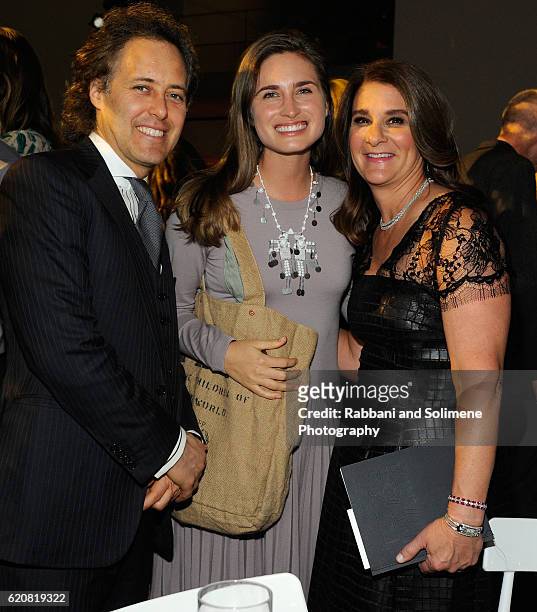 David Lauren, Lauren Bush Lauren, and Melinda Gates attend the WSJ Magazine 2016 Innovator Awards at Museum of Modern Art on November 2, 2016 in New...