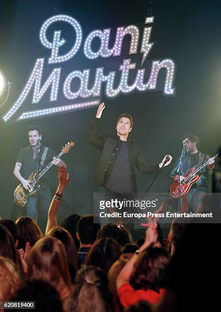 Singer Dani Martin performs during a concert of LOS40 Basico Opel Corsa at Barcelo theatre on November 2, 2016 in Madrid, Spain.