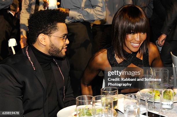 Musician The Weeknd and model Naomi Campbell attend the WSJ Magazine 2016 Innovator Awards at Museum of Modern Art on November 2, 2016 in New York...