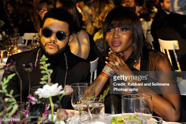 Musician The Weeknd and model Naomi Campbell attend the WSJ Magazine 2016 Innovator Awards at Museum of Modern Art on November 2, 2016 in New York...
