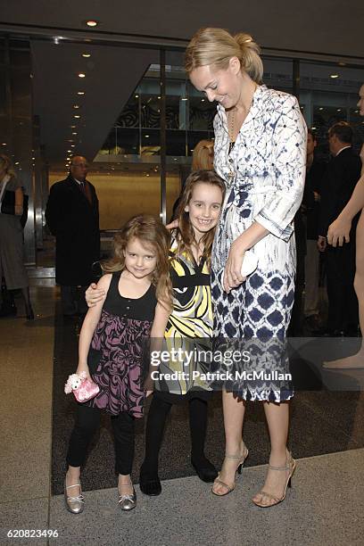 Lila Dupont, Eva Dupont and Lauren Dupont attend Opening of RICHARD DUPONT's TERMINAL STAGE at Lever House on March 13, 2008 in New York City.