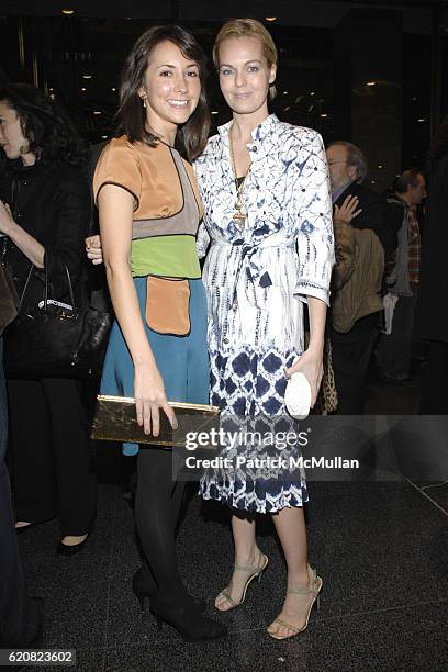 Christina Martinez and Lauren Dupont attend Opening of RICHARD DUPONT's TERMINAL STAGE at Lever House on March 13, 2008 in New York City.