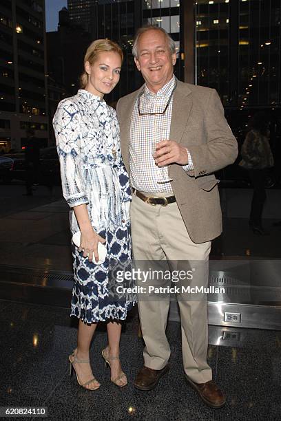 Lauren Dupont and Dick DuPont attend Opening of RICHARD DUPONT's TERMINAL STAGE at Lever House on March 13, 2008 in New York City.