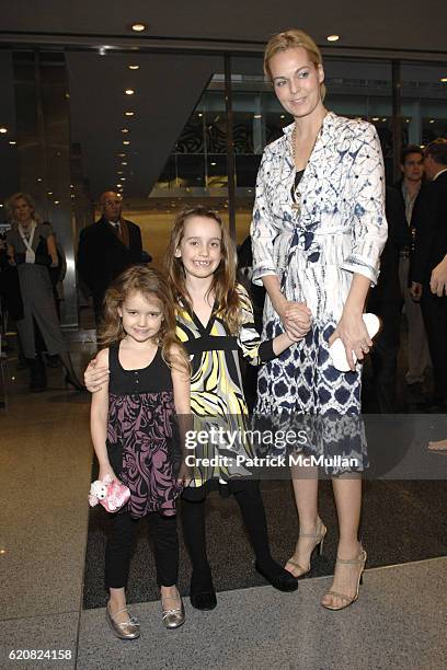 Lila Dupont, Eva Dupont and Lauren Dupont attend Opening of RICHARD DUPONT's TERMINAL STAGE at Lever House on March 13, 2008 in New York City.