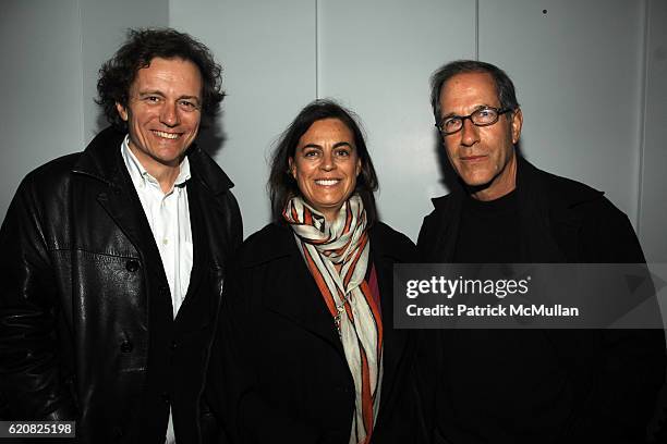 Francois Hebel, Mya Hoffman and Guest attend Richard Price New Novel "Lush Life" Book Party at The New Museum on March 4, 2008 in New York City.