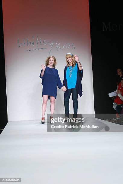 Marissa Ribisi and Sophia Coloma attend Whitley Kros LA Fashion Week - Runway and Backstage at Smashbox Studios on March 9, 2008 in Culver City, CA.
