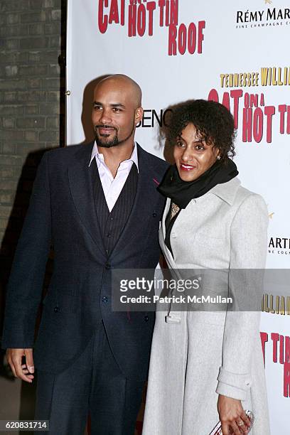 Boris Kodjoe and Sarah Jones attend Broadway Premiere of Cat On A Hot Tin Roof at Broadhurst Theater on March 6, 2008 in New York City.