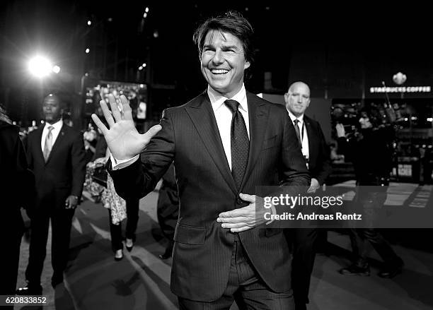 Actor Tom Cruise attends the 'Jack Reacher: Never Go Back' Berlin Premiere at CineStar Sony Center Potsdamer Platz on October 21, 2016 in Berlin,...