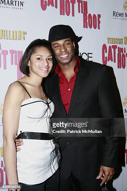 Jericka Duncan and Robert Riley attend Broadway Premiere of Cat On A Hot Tin Roof at Broadhurst Theater on March 6, 2008 in New York City.