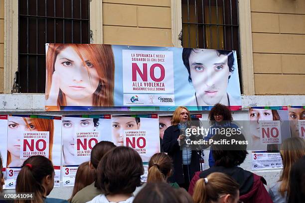 Demonstration to say NO to violence against women, attended by Alessandra Menelaus, the National Director of Mobbing & Stalking Counselling Centers...