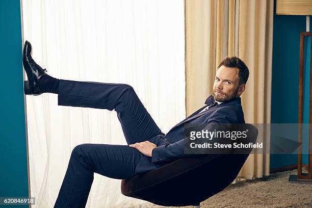 Comedian, actor, writer, television producer, and television host Joel McHale is photographed for Emmy magazine on September 18, 2016 in Los Angeles,...