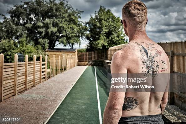 Track and field athlete Greg Rutherford is photographed for the Times ...