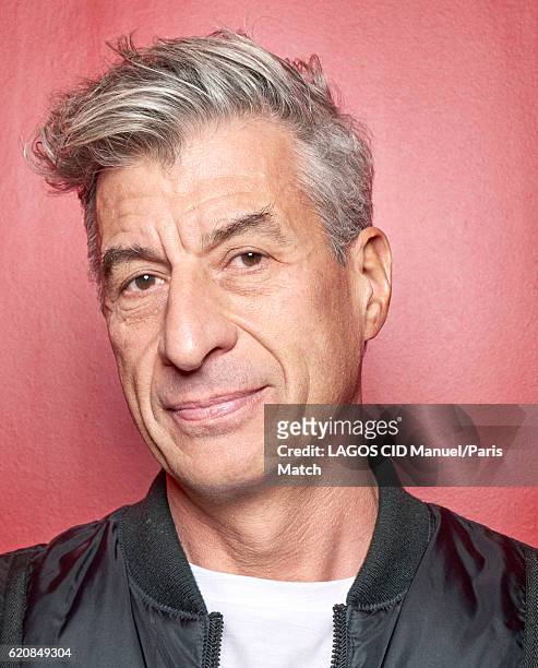Artist Maurizio Cattelan is photographed for Paris Match on October 7, 2016 in Paris, France.