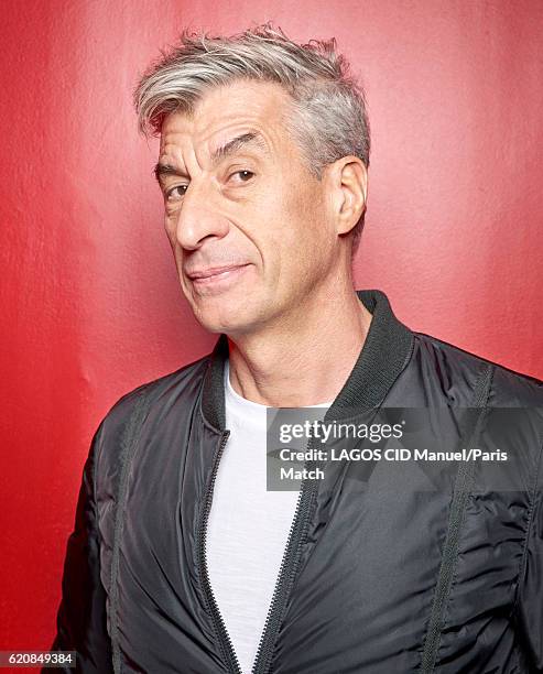 Artist Maurizio Cattelan is photographed for Paris Match on October 7, 2016 in Paris, France.