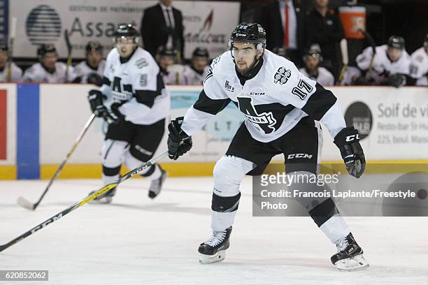 Thomas Ethier of the Blainville-Boisbriand Armada skates against the Gatineau Olympiques on October 30, 2016 at Robert Guertin Arena in Gatineau,...