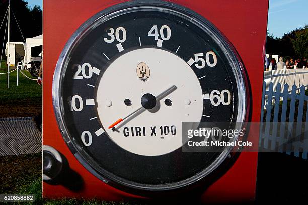 Large rev counter display at Goodwood on September 11, 2016 in Chichester, England.