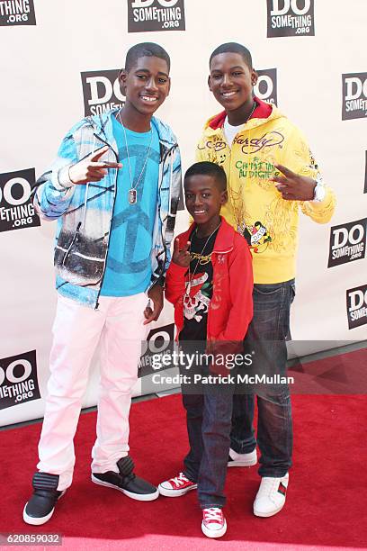 Kofi Siriboe, Kwame Boateng and Kwesi Boakye attend THE DO SOMETHING AWARDS PRE-PARTY OF TEEN CHOICE 2008 at The Hollywood & Highland Center on...