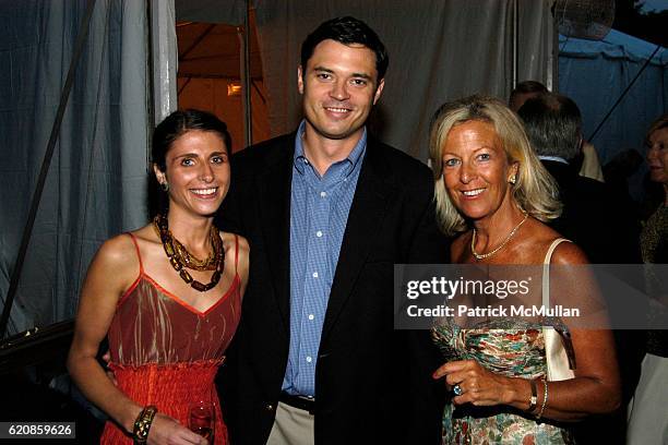 Kristen Laird, Rob Fox and Cindy Willis attend Southampton Hospital's 50th Annual Summer Party at Southampton on August 2, 2008.
