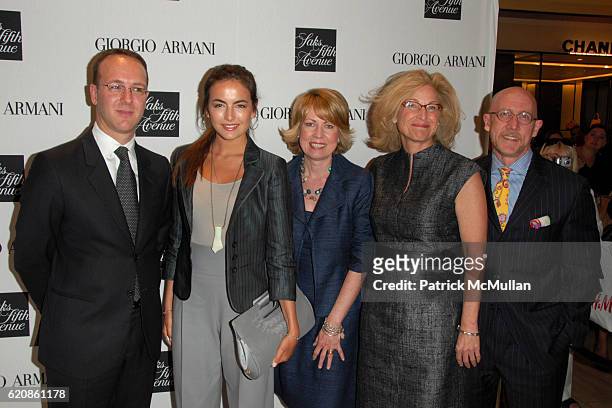 Guest, Camilla Belle, Deborah Walters, Suzanne Johnson and Michael Fink attend GIORGIO ARMANI Signs Copies Of "ARMANI BACKSTAGE" at Saks Fifth Avenue...