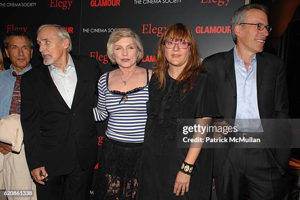 Nicholas Meyer, Dennis Hopper, Debbie Harry, Isabel Coixet and Tom Rosenberg attend THE CINEMA SOCIETY & GLAMOUR host a screening of "ELEGY" at...