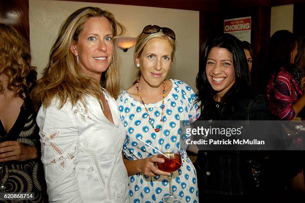 Simone Levinson, Kate Pickett Davis and Lisa Anastos attend Rodial Skincare's Maria Hatzistefanis hosts a luncheon to benefit Five & Alive at Saint...