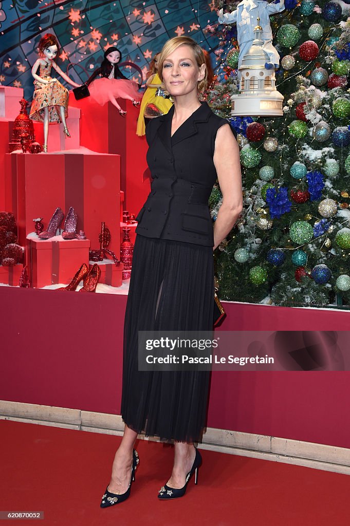 Le Printemps Christmas Decorations Inauguration In Paris