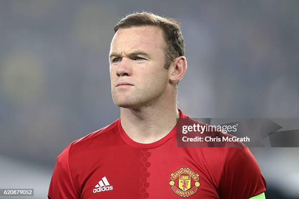 Wayne Rooney of Manchester United looks on during the UEFA Europa League Group A match between Fenerbahce SK and Manchester United FC at Sukru...