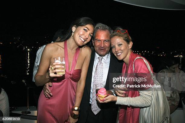 Heidi Lee, Mark Dreier and guest attend Hot Pink Birthday Bash for HEIDI LEE at Seascape Yacht on August 20, 2008 in New York City.