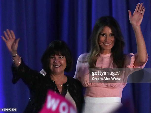 Melania Trump , wife of Republican presidential nominee Donald Trump, and Karen Pence , wife of Republican vice presidential nominee Gov. Mike Pence,...