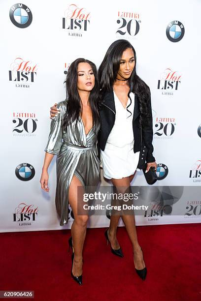 Singers Monique "Momo" Gonzalez and BIA arrive at the Latina Magazine's 20th Anniversary Event Celebrating "Hollywood Hot List" Honorees at STK Los...