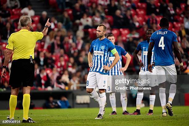 Bilbao, Spain Thomas Buffel forward of KRC Genk pictured during the UEFA Europa League group F stage match between Athletic Club de Bilbao and KRC...