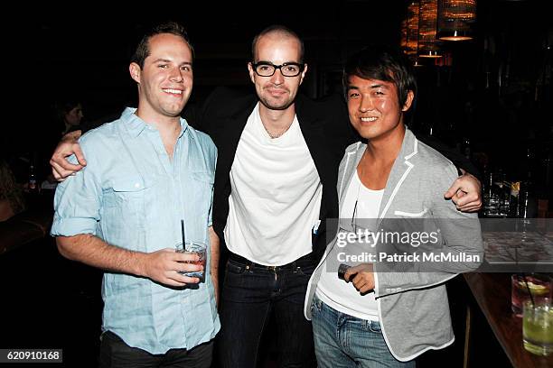 Seth Rosenberg, Dan Gilmore and Kibum Kim attend NEW YORK MAGAZINE Private Preview of GOSSIP GIRL Season Two at Marquee on August 28, 2008 in New...
