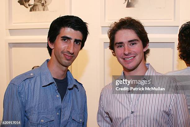 Matt Helfgott and Jared Hillman attend Whistling Past The Graveyard NEW WORKS BY MERCEDES HELNWEIN Hosted by Jason Lee at Merry Karnowsky Gallery on...