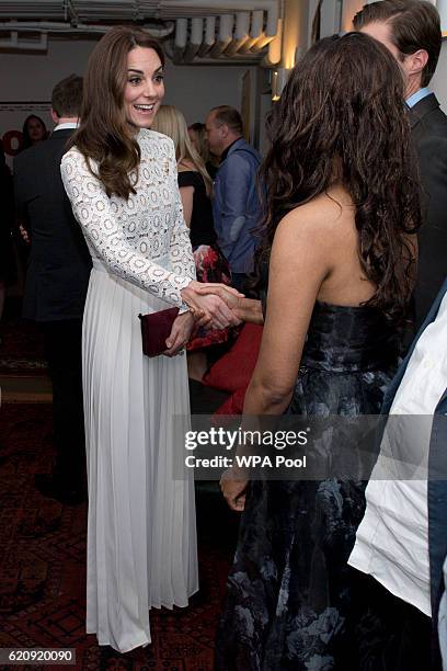 Catherine, Duchess of Cambridge, Patron of Action on Addiction, meets with stars, cast and crew, and representatives from her charity at the Working...