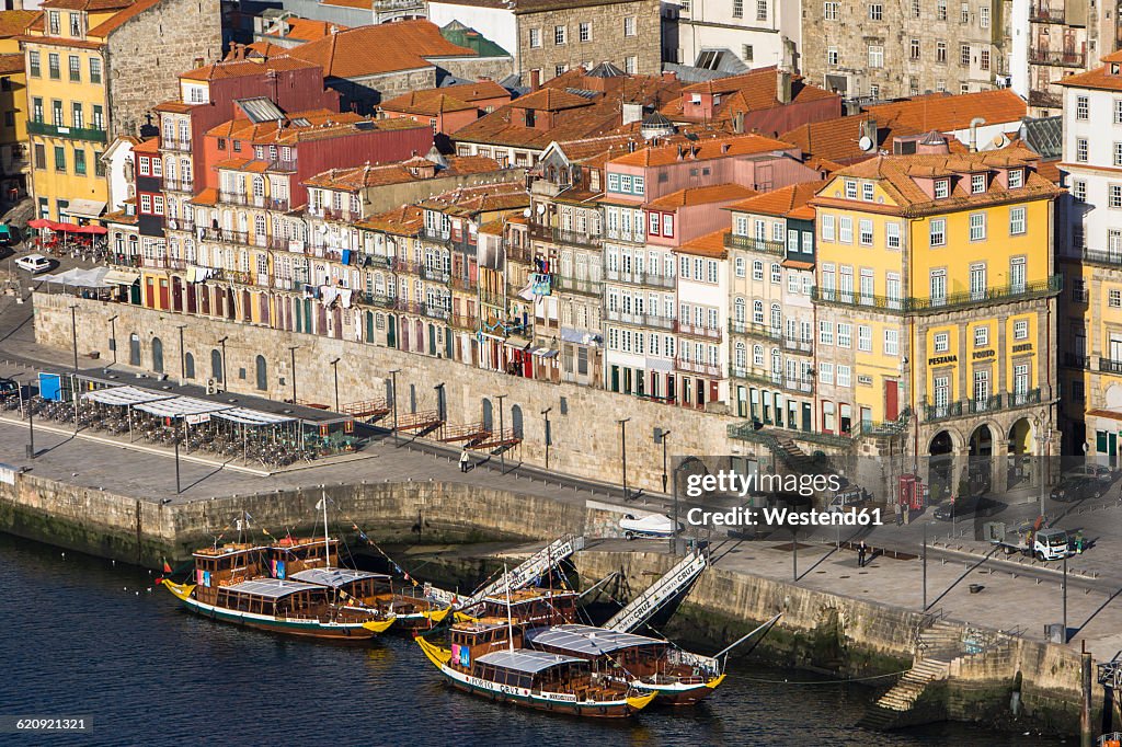 Portugal, Porto, bank of River Douro as seen from Vila Nova de Gaia