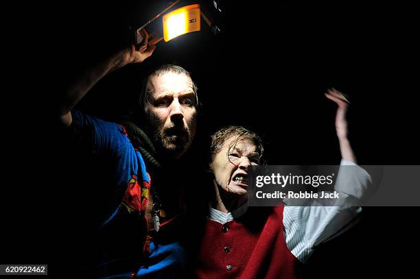 Glenda Jackson as King Lear and Rhys Ifans as Fool in William Shakespeare's King Lear directed by Deborah Warner at the Old Vic Theatre on November...