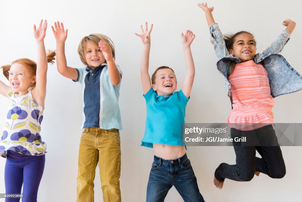Children jumping for joy