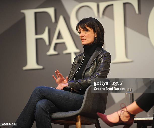 Head of Building 8 at Facebook Regina Dugan speaks onstage during the Fast Company Innovation Festival 2016 - Melinda Gates & Facebook's Regina Dugan...