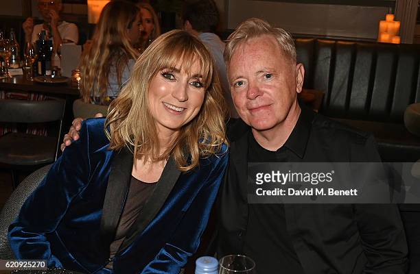 Jackie Annesley and Bernard Sumner attend the STYLE x PRINCIPAL Party at The Principal Manchester on November 3, 2016 in Manchester, England.