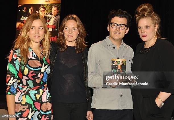 Catalina Molina, Patricia Aulitzky, Manuel Rubey and Stefanie Reinsperger pose during the 'Landkrimi' presentation in Vienna at ORF Studio 2 on...