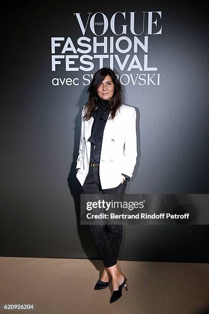 Chief Editor of Vogue Paris Emmanuelle Alt attends the Vogue Fashion Festival at Hotel Potocki on November 3, 2016 in Paris, France.