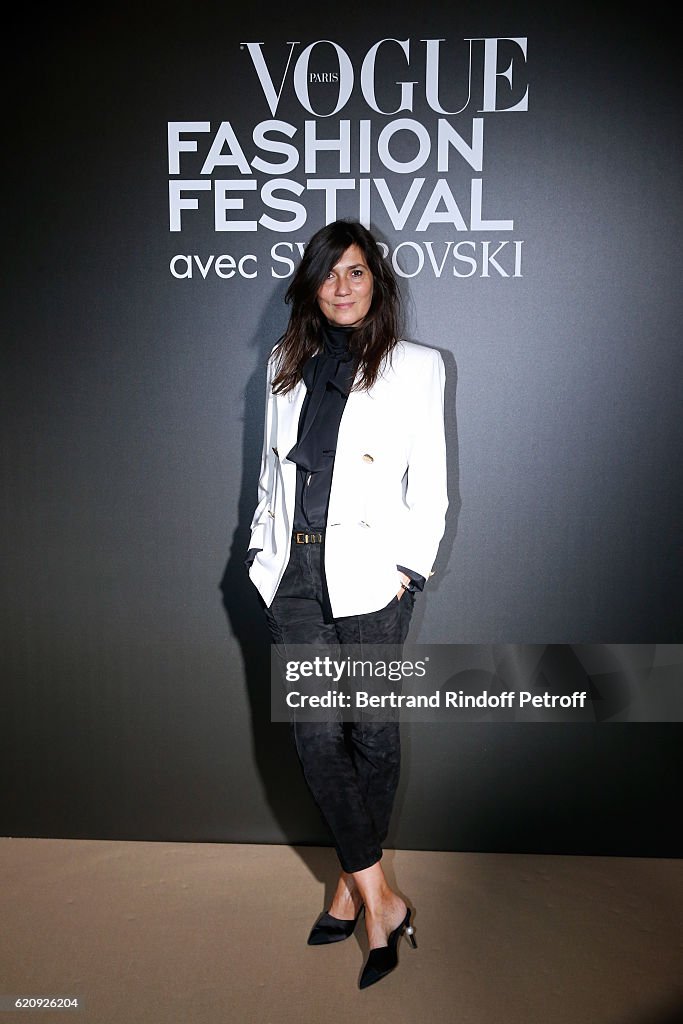 Chief Editor of Vogue Paris Emmanuelle Alt attends the Vogue Fashion ...