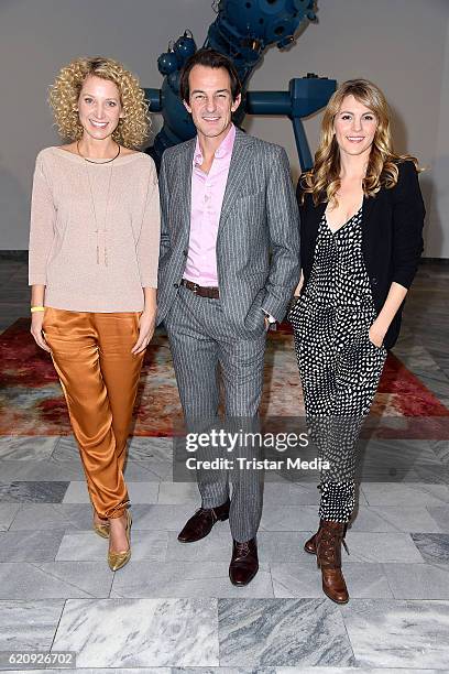 Aline von Drateln, Hans Werner Meyer and Luise Baehr attend the NatGeo Series "Mars" Premiere on November 3, 2016 in Berlin, Germany.